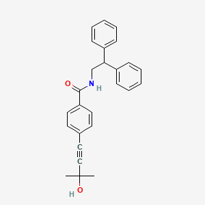 molecular formula C26H25NO2 B4989077 N-(2,2-diphenylethyl)-4-(3-hydroxy-3-methyl-1-butyn-1-yl)benzamide 