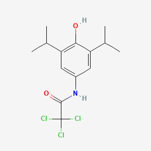 molecular formula C14H18Cl3NO2 B4989090 2,2,2-trichloro-N-(4-hydroxy-3,5-diisopropylphenyl)acetamide 