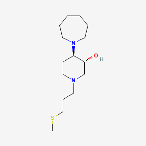 (3R*,4R*)-4-(1-azepanyl)-1-[3-(methylthio)propyl]-3-piperidinol