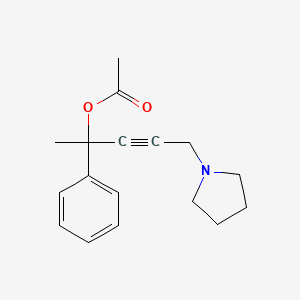 molecular formula C17H21NO2 B4989158 1-methyl-1-phenyl-4-(1-pyrrolidinyl)-2-butyn-1-yl acetate 