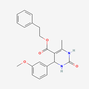 2-phenylethyl 4-(3-methoxyphenyl)-6-methyl-2-oxo-1,2,3,4-tetrahydro-5-pyrimidinecarboxylate