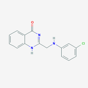 2-[(3-chloroanilino)methyl]-1H-quinazolin-4-one