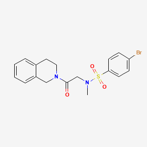 molecular formula C18H19BrN2O3S B4989181 4-bromo-N-[2-(3,4-dihydro-2(1H)-isoquinolinyl)-2-oxoethyl]-N-methylbenzenesulfonamide 
