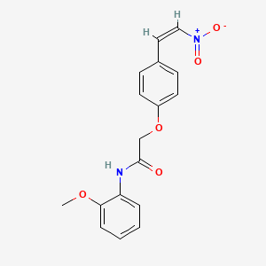 molecular formula C17H16N2O5 B4989212 N-(2-methoxyphenyl)-2-[4-(2-nitrovinyl)phenoxy]acetamide 