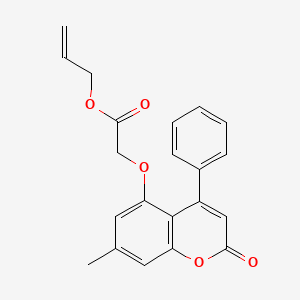molecular formula C21H18O5 B4989239 allyl [(7-methyl-2-oxo-4-phenyl-2H-chromen-5-yl)oxy]acetate 
