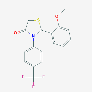 2-(2-Methoxyphenyl)-3-[4-(trifluoromethyl)phenyl]-1,3-thiazolidin-4-one