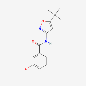 molecular formula C15H18N2O3 B4989245 N-(5-tert-butyl-3-isoxazolyl)-3-methoxybenzamide 