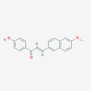 molecular formula C20H16O3 B498925 1-(4-Hydroxyphenyl)-3-(6-methoxy-2-naphthyl)-2-propen-1-one 