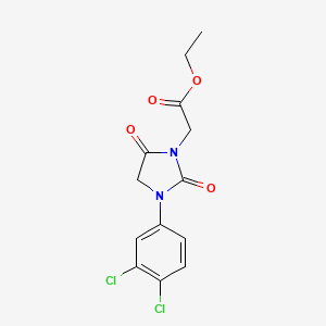 molecular formula C13H12Cl2N2O4 B4989308 ethyl [3-(3,4-dichlorophenyl)-2,5-dioxo-1-imidazolidinyl]acetate 