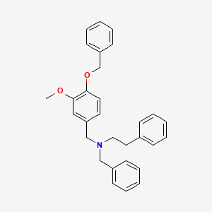 molecular formula C30H31NO2 B4989314 N-benzyl-N-[4-(benzyloxy)-3-methoxybenzyl]-2-phenylethanamine 