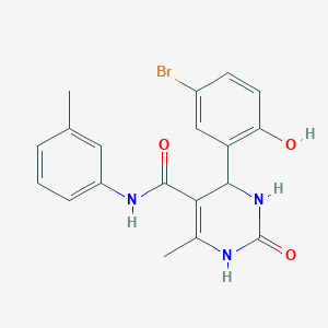 molecular formula C19H18BrN3O3 B4989333 4-(5-bromo-2-hydroxyphenyl)-6-methyl-N-(3-methylphenyl)-2-oxo-1,2,3,4-tetrahydro-5-pyrimidinecarboxamide 