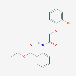 molecular formula C17H16BrNO4 B4989334 ethyl 2-{[(2-bromophenoxy)acetyl]amino}benzoate 