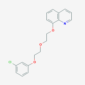 molecular formula C19H18ClNO3 B4989339 8-{2-[2-(3-chlorophenoxy)ethoxy]ethoxy}quinoline 