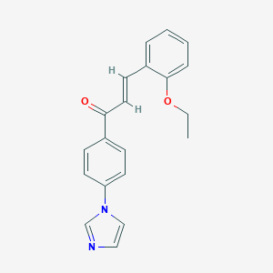 molecular formula C20H18N2O2 B498935 3-(2-ethoxyphenyl)-1-[4-(1H-imidazol-1-yl)phenyl]-2-propen-1-one 
