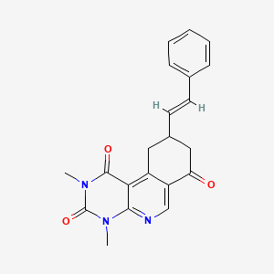 molecular formula C21H19N3O3 B4989361 2,4-dimethyl-9-(2-phenylvinyl)-9,10-dihydropyrimido[4,5-c]isoquinoline-1,3,7(2H,4H,8H)-trione 