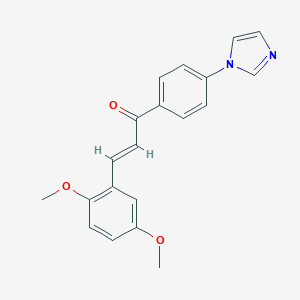 molecular formula C20H18N2O3 B498937 3-(2,5-dimethoxyphenyl)-1-[4-(1H-imidazol-1-yl)phenyl]-2-propen-1-one 