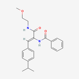 molecular formula C22H26N2O3 B4989379 N-(2-(4-isopropylphenyl)-1-{[(2-methoxyethyl)amino]carbonyl}vinyl)benzamide 