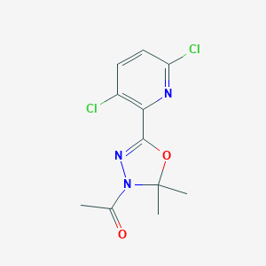 molecular formula C11H11Cl2N3O2 B498940 2-(4-Acetyl-5,5-dimethyl-4,5-dihydro-1,3,4-oxadiazol-2-yl)-3,6-dichloropyridine 