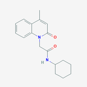 molecular formula C18H22N2O2 B4989400 N-cyclohexyl-2-(4-methyl-2-oxo-1(2H)-quinolinyl)acetamide 