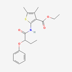 molecular formula C19H23NO4S B4989405 ethyl 4,5-dimethyl-2-[(2-phenoxybutanoyl)amino]-3-thiophenecarboxylate 
