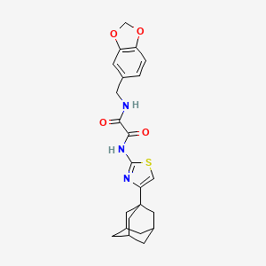 molecular formula C23H25N3O4S B4989421 N-[4-(1-adamantyl)-1,3-thiazol-2-yl]-N'-(1,3-benzodioxol-5-ylmethyl)ethanediamide 