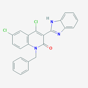 molecular formula C23H15Cl2N3O B498943 3-(1H-benzimidazol-2-yl)-1-benzyl-4,6-dichloro-2(1H)-quinolinone 