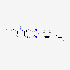 molecular formula C20H24N4O B4989437 N-[2-(4-butylphenyl)-2H-1,2,3-benzotriazol-5-yl]butanamide 