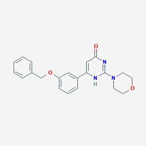 molecular formula C21H21N3O3 B498944 2-morpholin-4-yl-6-(3-phenylmethoxyphenyl)-1H-pyrimidin-4-one 