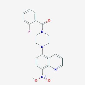 5-[4-(2-fluorobenzoyl)-1-piperazinyl]-8-nitroquinoline