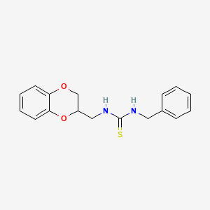 molecular formula C17H18N2O2S B4989455 N-benzyl-N'-(2,3-dihydro-1,4-benzodioxin-2-ylmethyl)thiourea 