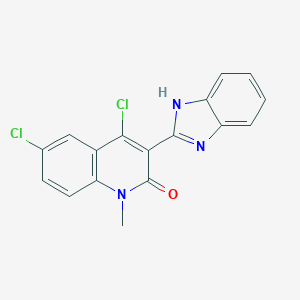 molecular formula C17H11Cl2N3O B498946 3-(1H-benzimidazol-2-yl)-4,6-dichloro-1-methyl-2(1H)-quinolinone 
