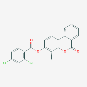 molecular formula C21H12Cl2O4 B4989464 4-methyl-6-oxo-6H-benzo[c]chromen-3-yl 2,4-dichlorobenzoate 