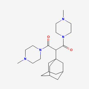 molecular formula C23H38N4O2 B4989491 1,1'-[2-(1-adamantyl)-1,3-dioxo-1,3-propanediyl]bis(4-methylpiperazine) 