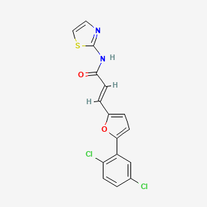 molecular formula C16H10Cl2N2O2S B4989497 3-[5-(2,5-dichlorophenyl)-2-furyl]-N-1,3-thiazol-2-ylacrylamide 