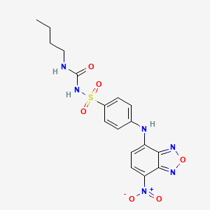 molecular formula C17H18N6O6S B4989511 N-[(butylamino)carbonyl]-4-[(7-nitro-2,1,3-benzoxadiazol-4-yl)amino]benzenesulfonamide 