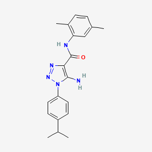 molecular formula C20H23N5O B4989519 5-amino-N-(2,5-dimethylphenyl)-1-(4-isopropylphenyl)-1H-1,2,3-triazole-4-carboxamide 
