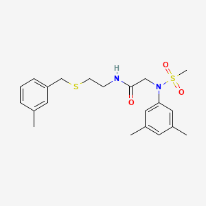 molecular formula C21H28N2O3S2 B4989522 N~2~-(3,5-dimethylphenyl)-N~1~-{2-[(3-methylbenzyl)thio]ethyl}-N~2~-(methylsulfonyl)glycinamide 