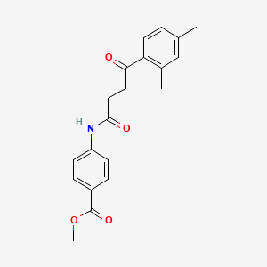 molecular formula C20H21NO4 B4989529 methyl 4-{[4-(2,4-dimethylphenyl)-4-oxobutanoyl]amino}benzoate 