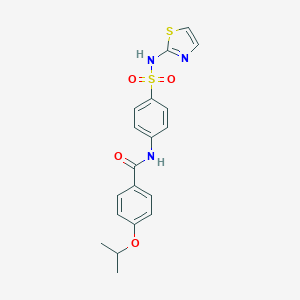 molecular formula C19H19N3O4S2 B498953 4-isopropoxy-N-{4-[(1,3-thiazol-2-ylamino)sulfonyl]phenyl}benzamide CAS No. 333747-24-3