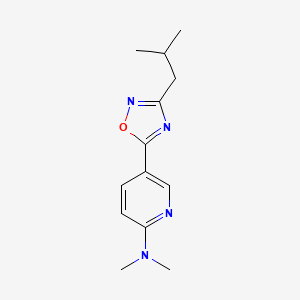 molecular formula C13H18N4O B4989547 5-(3-isobutyl-1,2,4-oxadiazol-5-yl)-N,N-dimethyl-2-pyridinamine 