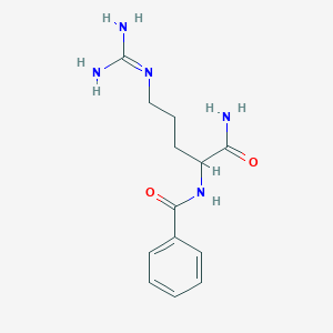 molecular formula C13H19N5O2 B498956 N-(1-(aminocarbonyl)-4-{[amino(imino)methyl]amino}butyl)benzamide 