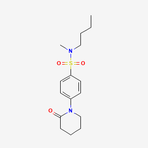 molecular formula C16H24N2O3S B4989561 N-butyl-N-methyl-4-(2-oxo-1-piperidinyl)benzenesulfonamide 
