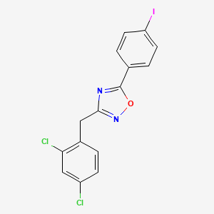molecular formula C15H9Cl2IN2O B4989598 3-(2,4-dichlorobenzyl)-5-(4-iodophenyl)-1,2,4-oxadiazole 