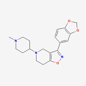 molecular formula C19H23N3O3 B4989607 3-(1,3-benzodioxol-5-yl)-5-(1-methyl-4-piperidinyl)-4,5,6,7-tetrahydroisoxazolo[4,5-c]pyridine 