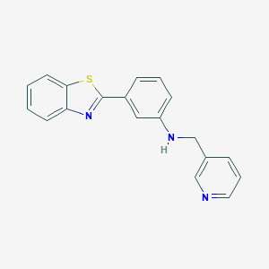 molecular formula C19H15N3S B498963 3-(1,3-benzothiazol-2-yl)-N-(3-pyridinylmethyl)aniline CAS No. 312522-58-0