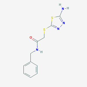 molecular formula C11H12N4OS2 B498968 2-[(5-amino-1,3,4-thiadiazol-2-yl)sulfanyl]-N-benzylacetamide CAS No. 329921-36-0