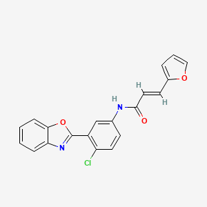 molecular formula C20H13ClN2O3 B4989686 N-[3-(1,3-benzoxazol-2-yl)-4-chlorophenyl]-3-(2-furyl)acrylamide 