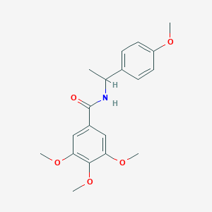 molecular formula C19H23NO5 B498969 3,4,5-trimethoxy-N-[1-(4-methoxyphenyl)ethyl]benzamide 