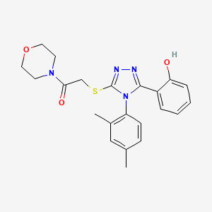 2-(4-(2,4-dimethylphenyl)-5-{[2-(4-morpholinyl)-2-oxoethyl]thio}-4H-1,2,4-triazol-3-yl)phenol