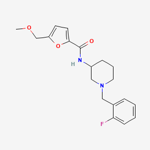 molecular formula C19H23FN2O3 B4989714 N-[1-(2-fluorobenzyl)-3-piperidinyl]-5-(methoxymethyl)-2-furamide 